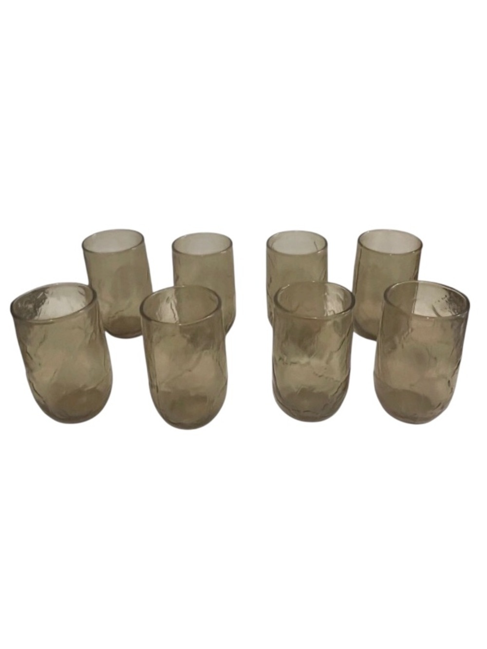 Vintage Anchor Hocking Brown Leaf Glasses. Set of 6